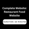 Complete Website: Restaurant Food Website