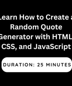 Learn How to Create a Random Quote Generator with HTML, CSS, and JavaScript