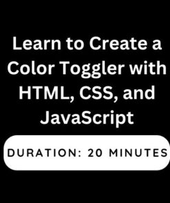 Learn to Create a Color Toggler with HTML, CSS, and JavaScript