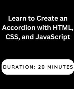 Learn to Create an Accordion with HTML, CSS, and JavaScript