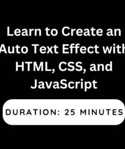 Learn to Create an Auto Text Effect with HTML, CSS, and JavaScript