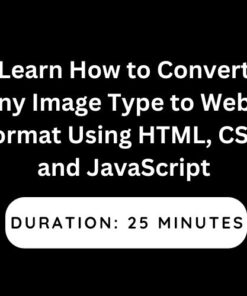 Learn How to Convert Any Image Type to WebP Format Using HTML, CSS, and JavaScript