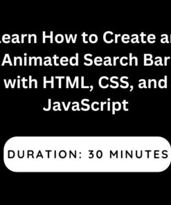 Learn How to Create an Animated Search Bar with HTML, CSS, and JavaScript